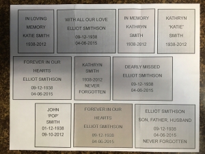 Memorial Brick Examples